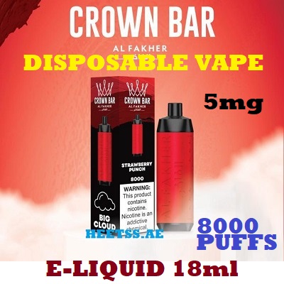 crown bar disposabel vape 8000 puffs, DUBAI DISPOSABLE VAPE